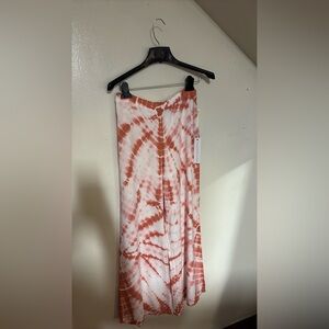 Young Fabulous & Broke Orange and White Tie-Dye Fabric